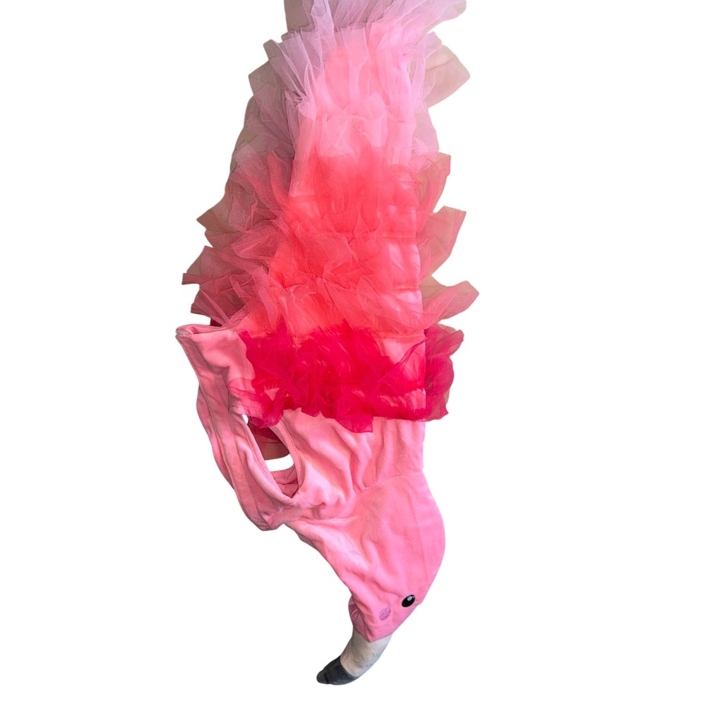 Flamingo Pet Costume Large Pink‎ Tulle Ruffle Halloween Outfit